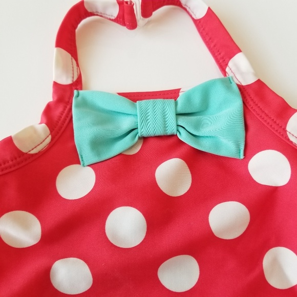 Cat & Jack polka dots one piece swimsuit - Picture 3 of 5